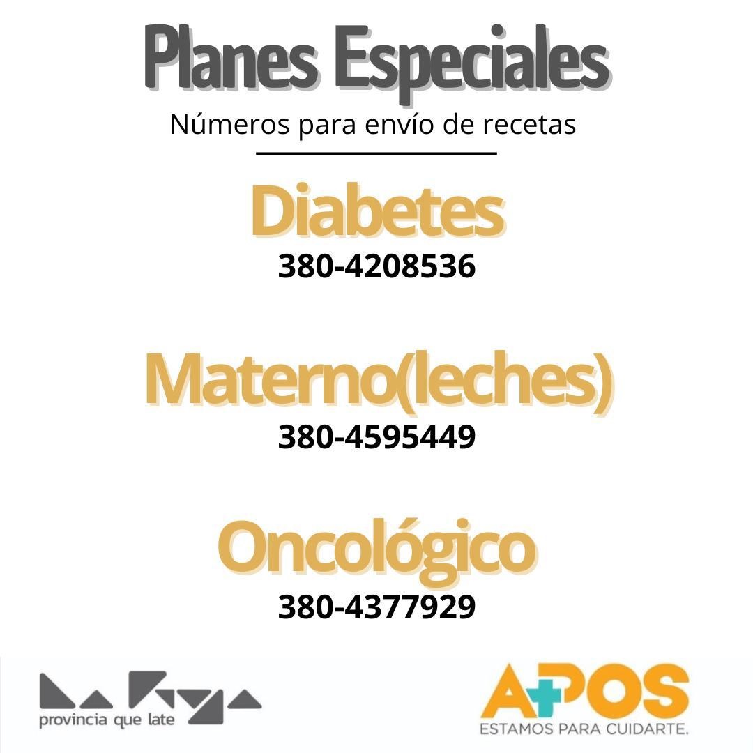 APOS:  PLANES ESPECIALES, CONDICIONES PARA ENTREGA DE MEDICAMENTOS 