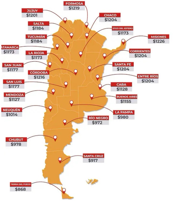 Tras los aumentos, cuánto cuesta el litro de nafta en cada provincia argentina