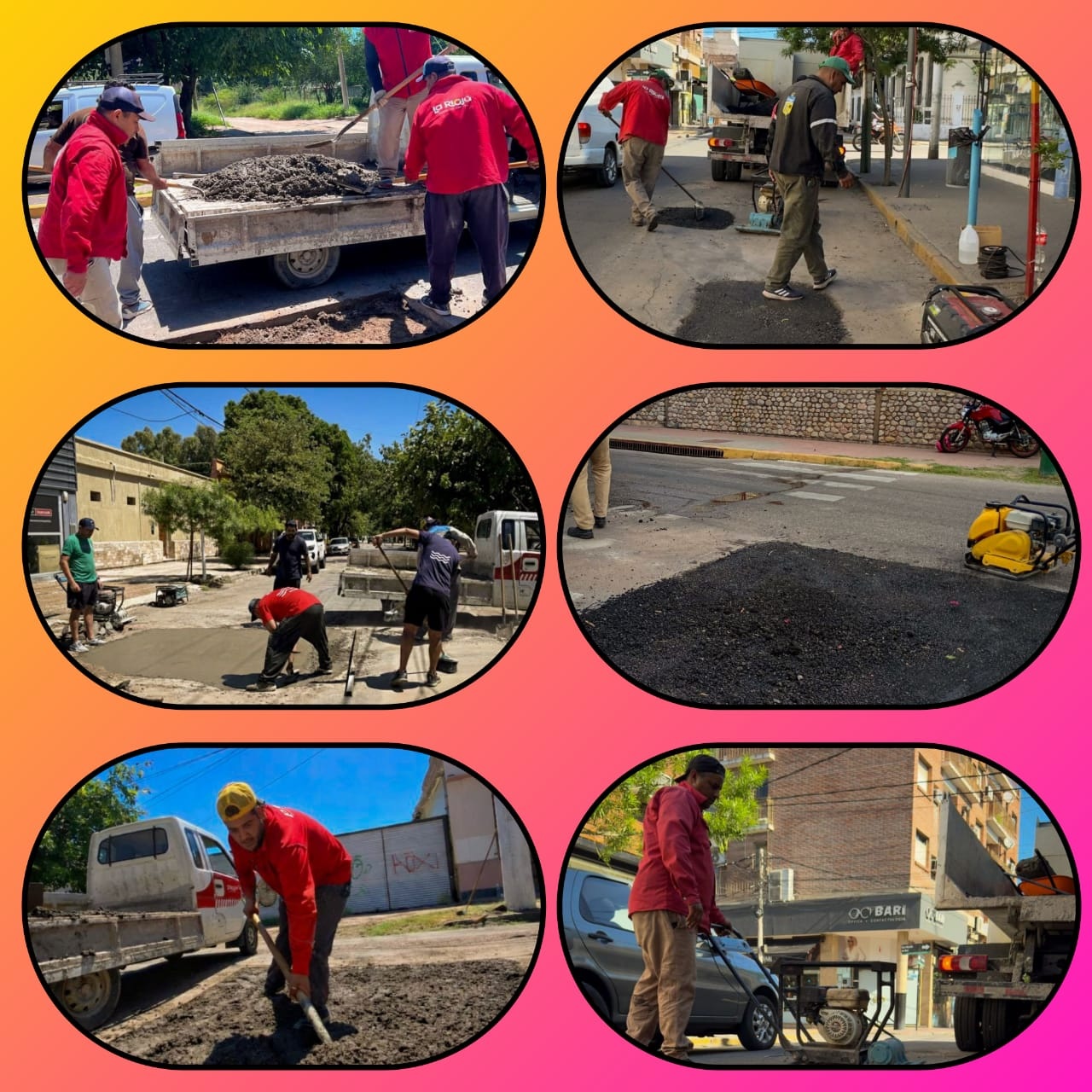 CONTINUA EL BACHEO EN LA CIUDAD