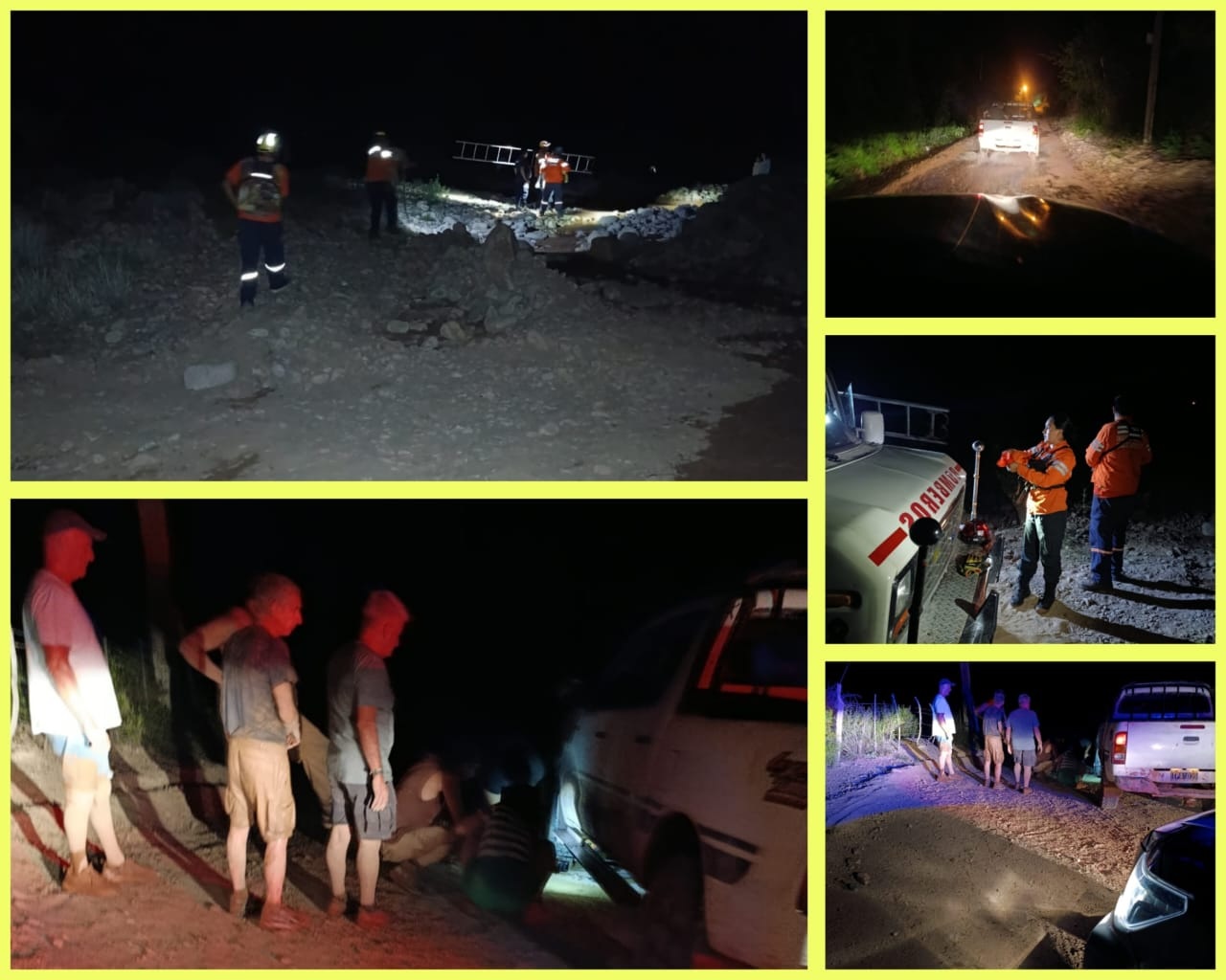 CHILECITO COMISARÍA SEGUNDA: ASISTEN A PERSONAS POR LA CRECIDA DEL RÍO AMARILLO