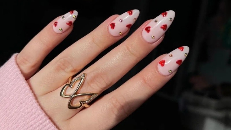 Diseños de uñas para San Valentín