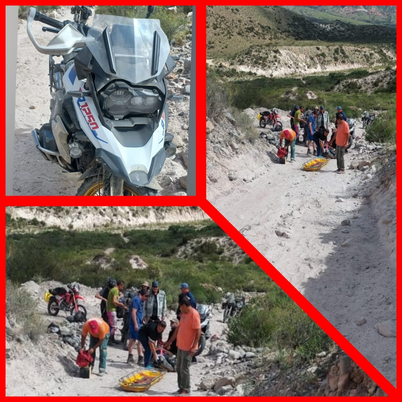 FAMATINA: Un turista francés sufrió heridas graves tras caer de su motocicleta camino a La Mejicana