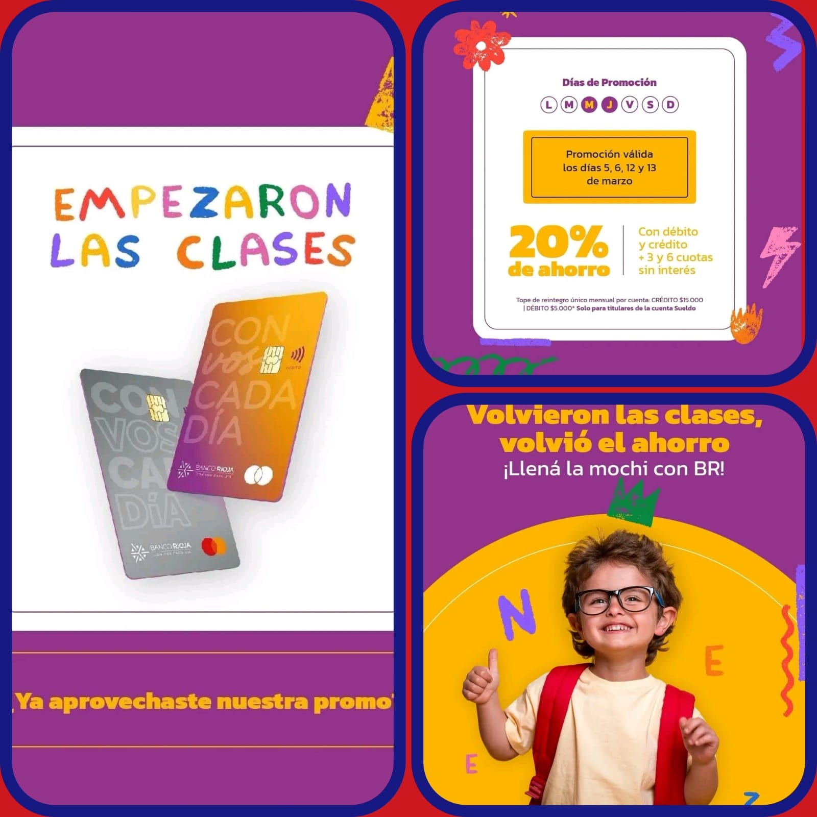 🎒Aprovechá y ahorrá con tus tarjetas de crédito y débito de Banco Rioja🎒