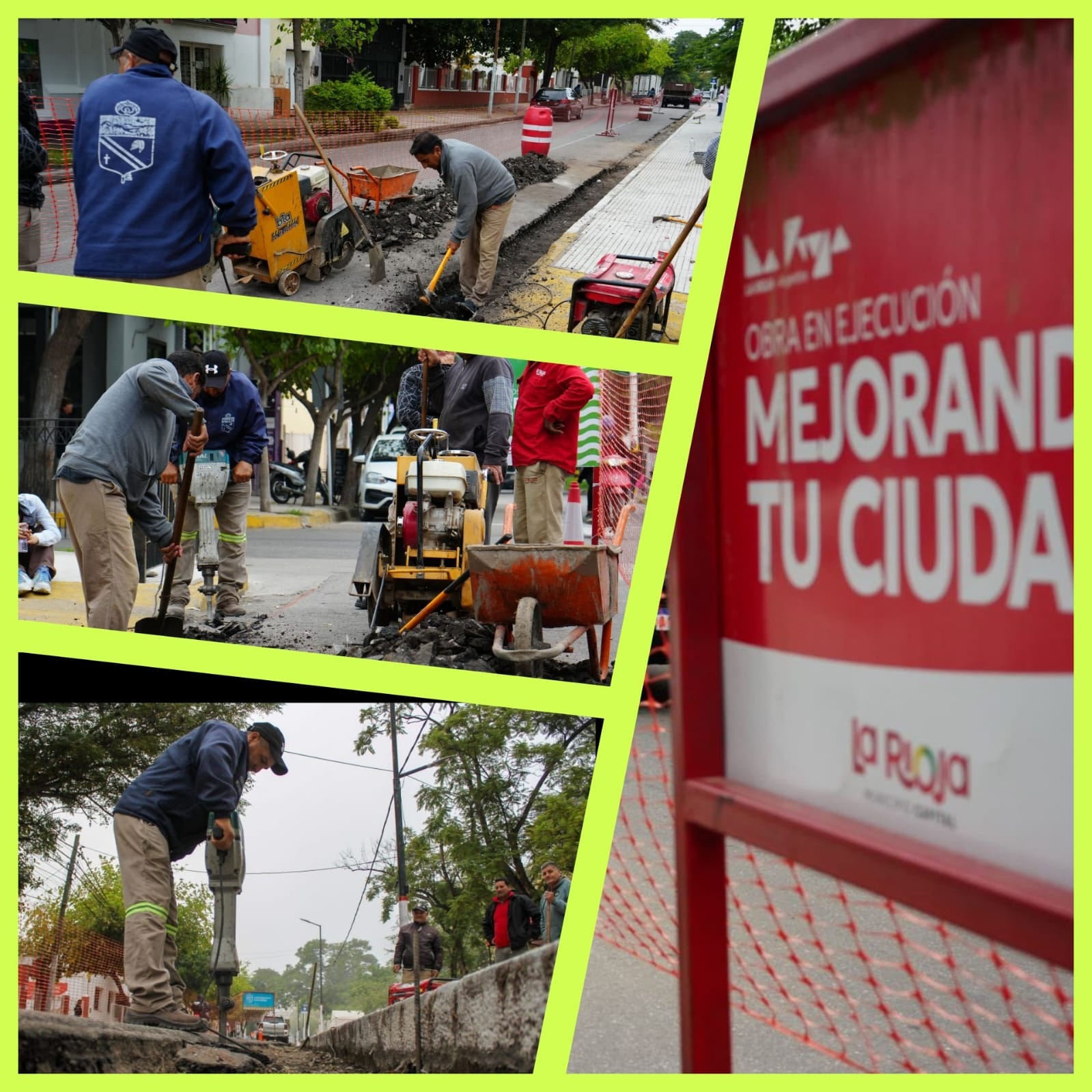 EL MUNICIPIO MEJORA LA CIRCULACIÓN EN CALLE JARAMILLO, A LA ALTURA DE LA PLAZA FACUNDO QUIROGA