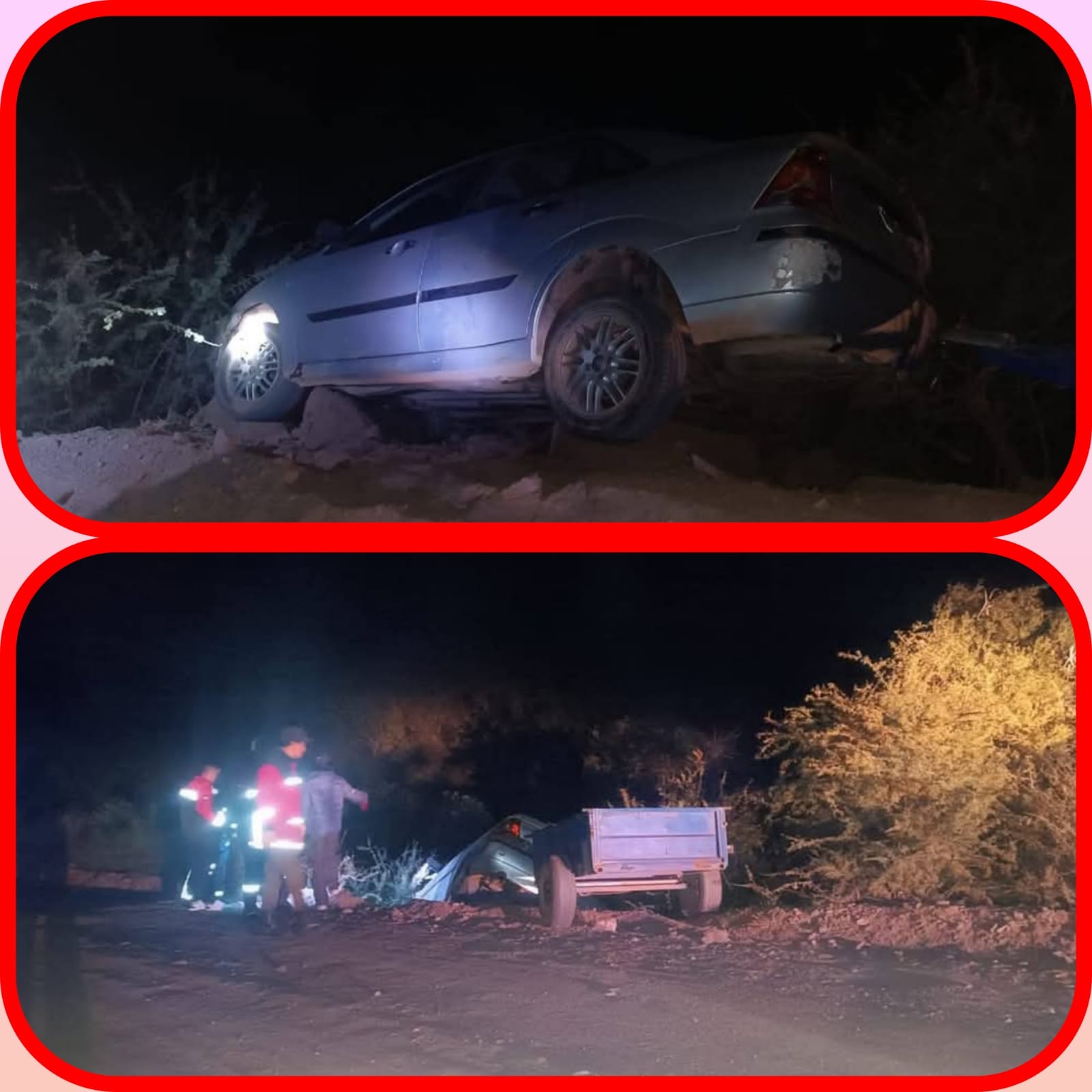 CATUNA: Automóvil cayó en un barranco