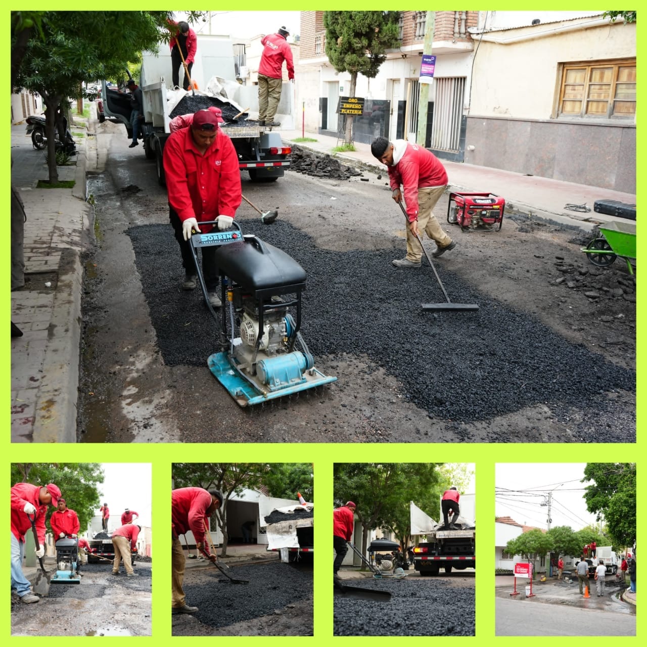 CONTINÚA EL BACHEO EN LA CALLE BENJAMIN DE LA VEGA