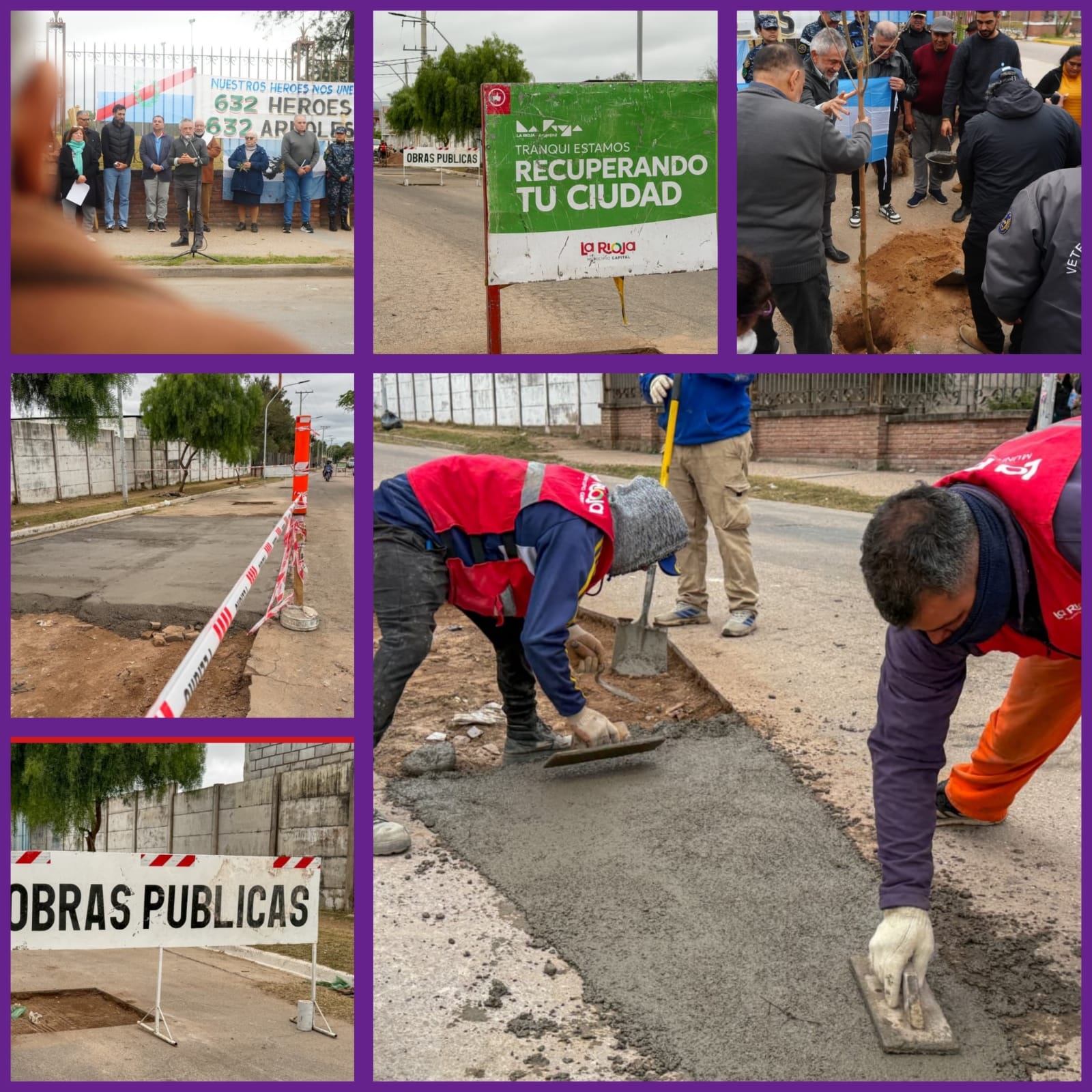 SE RECUPER&Oacute; LA CALLE CARLOS GARDEL CON TRABAJOS DE BACHEO, LIMPIEZA Y ARBOLADO