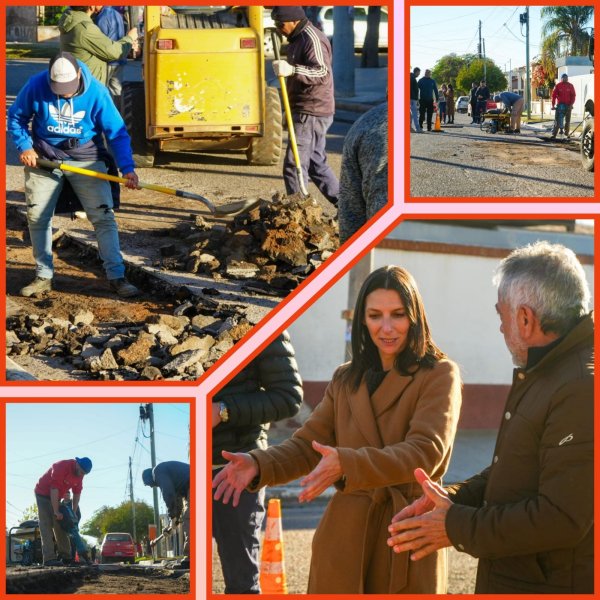 LAS OBRAS DE BACHEO LLEGAN A BARRIOS DE ZONA NORTE 