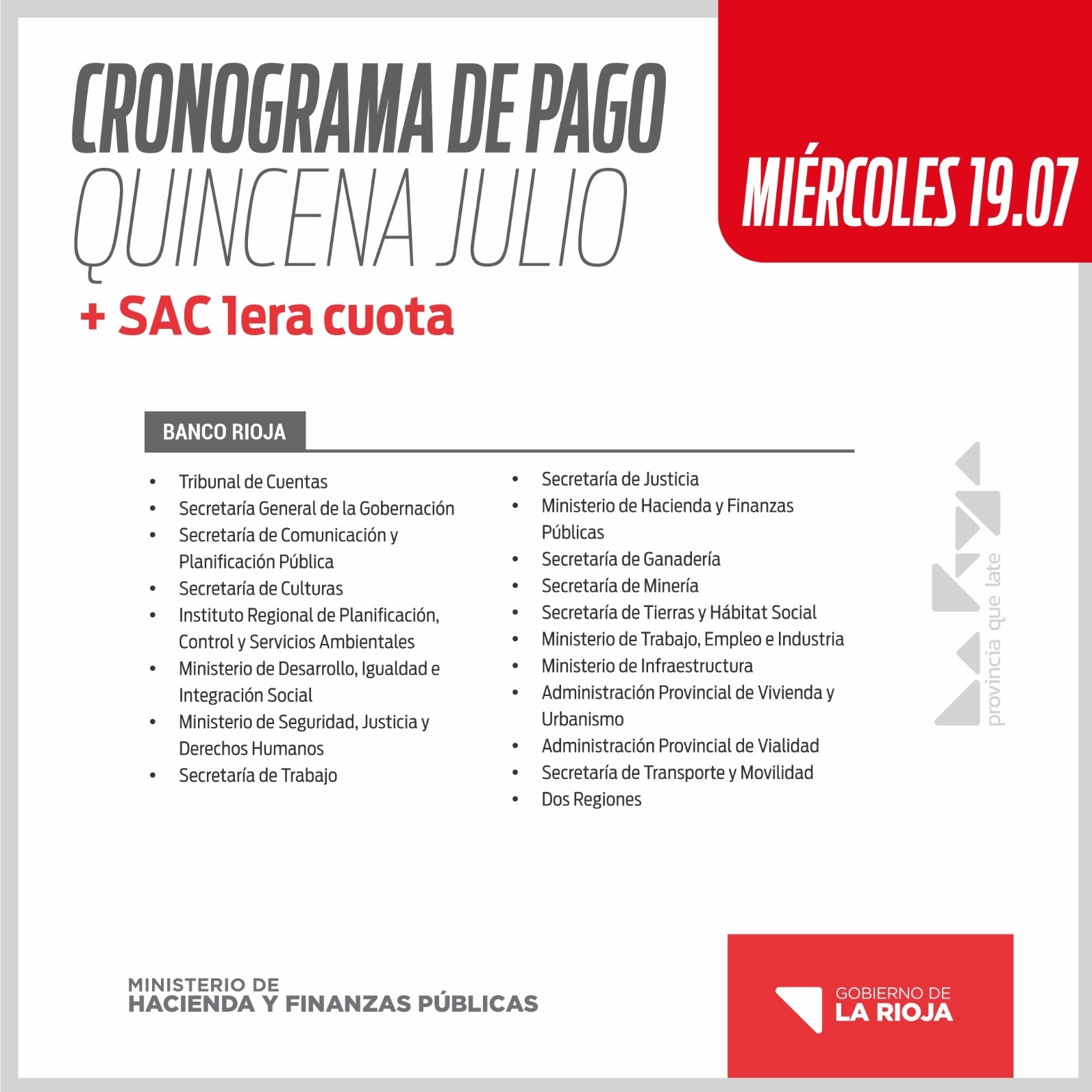ESTE MIÉRCOLES: OTRA TANDA DE ESTATALES COBRAN QUINCENA Y MEDIO AGUINALDO