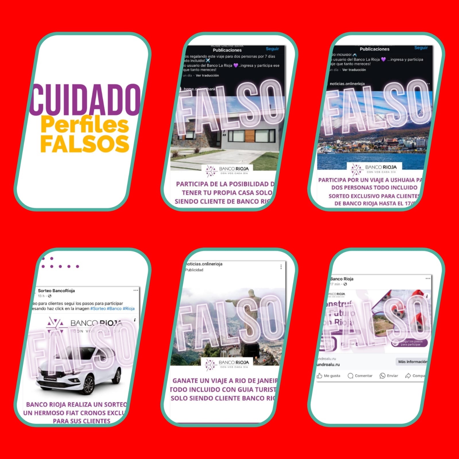 BANCO RIOJA: ¡Alerta publicaciones falsas!