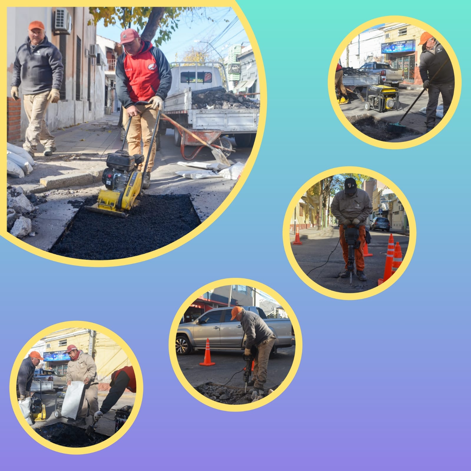 EL MUNICIPIO AVANZA CON EL BACHEO EN LA CIUDAD 