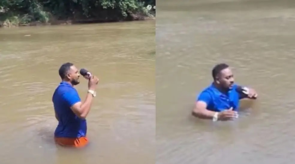 Periodista se metió al río para cubrir la desaparición de una nena y tropezó con el caváder