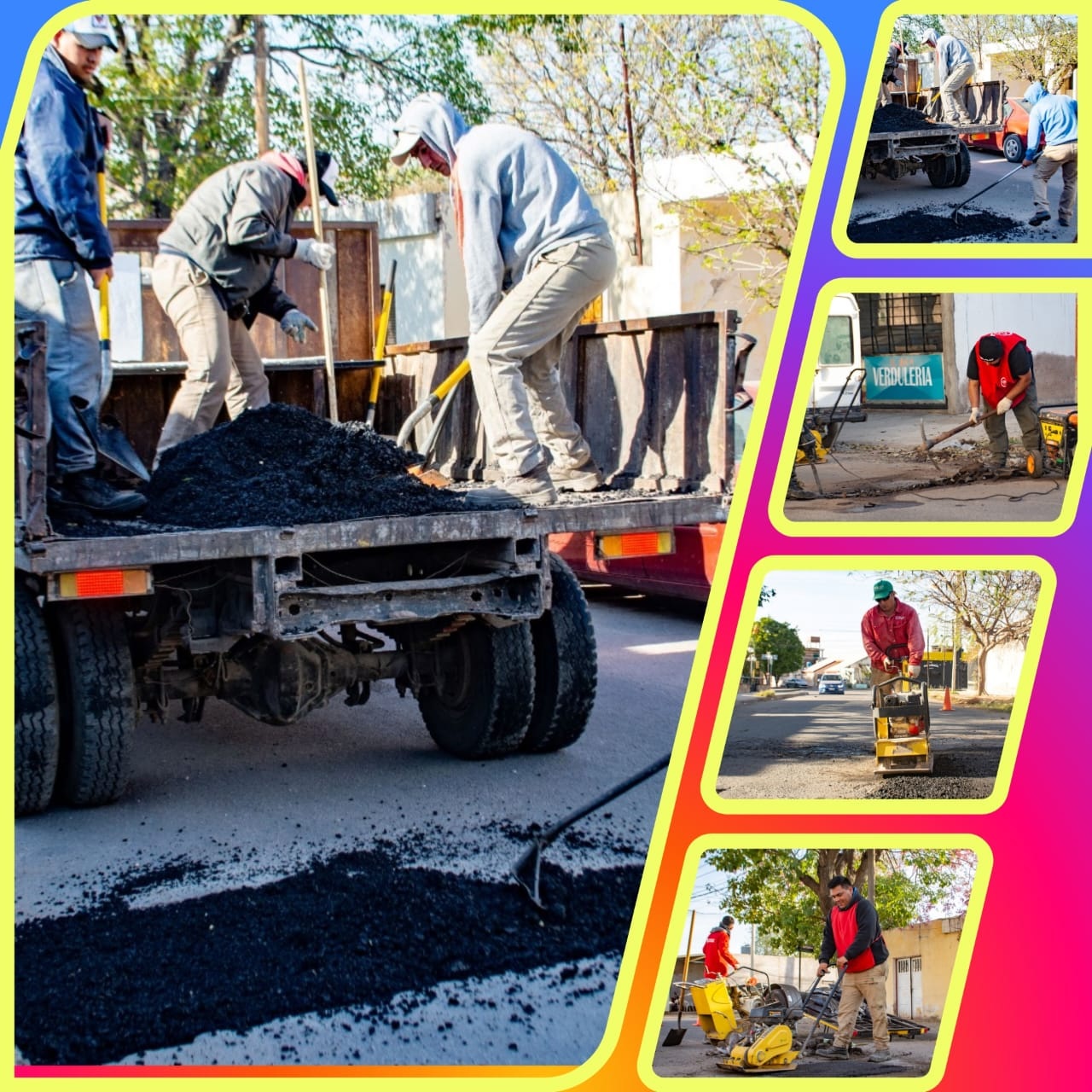 AVANZA EL BACHEO EN EL BARRIO SAN MARTÍN