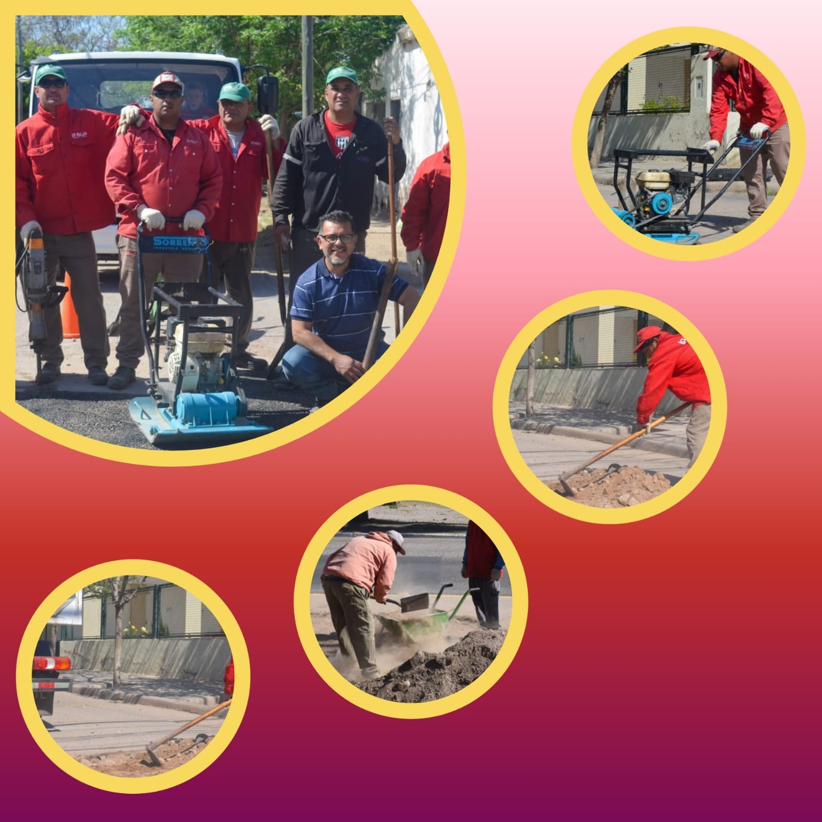 CALLE TUCUMÁN: AVANZA EL BACHEO EN EL BARRIO SAN MARTÍN