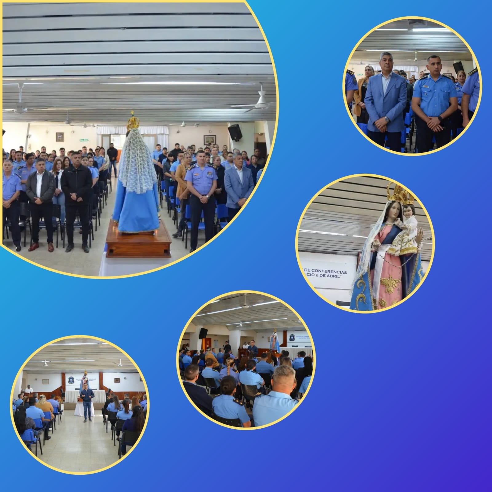 En Jefatura de policía culminó la novena en Honor a Nuestra Señora del Rosario