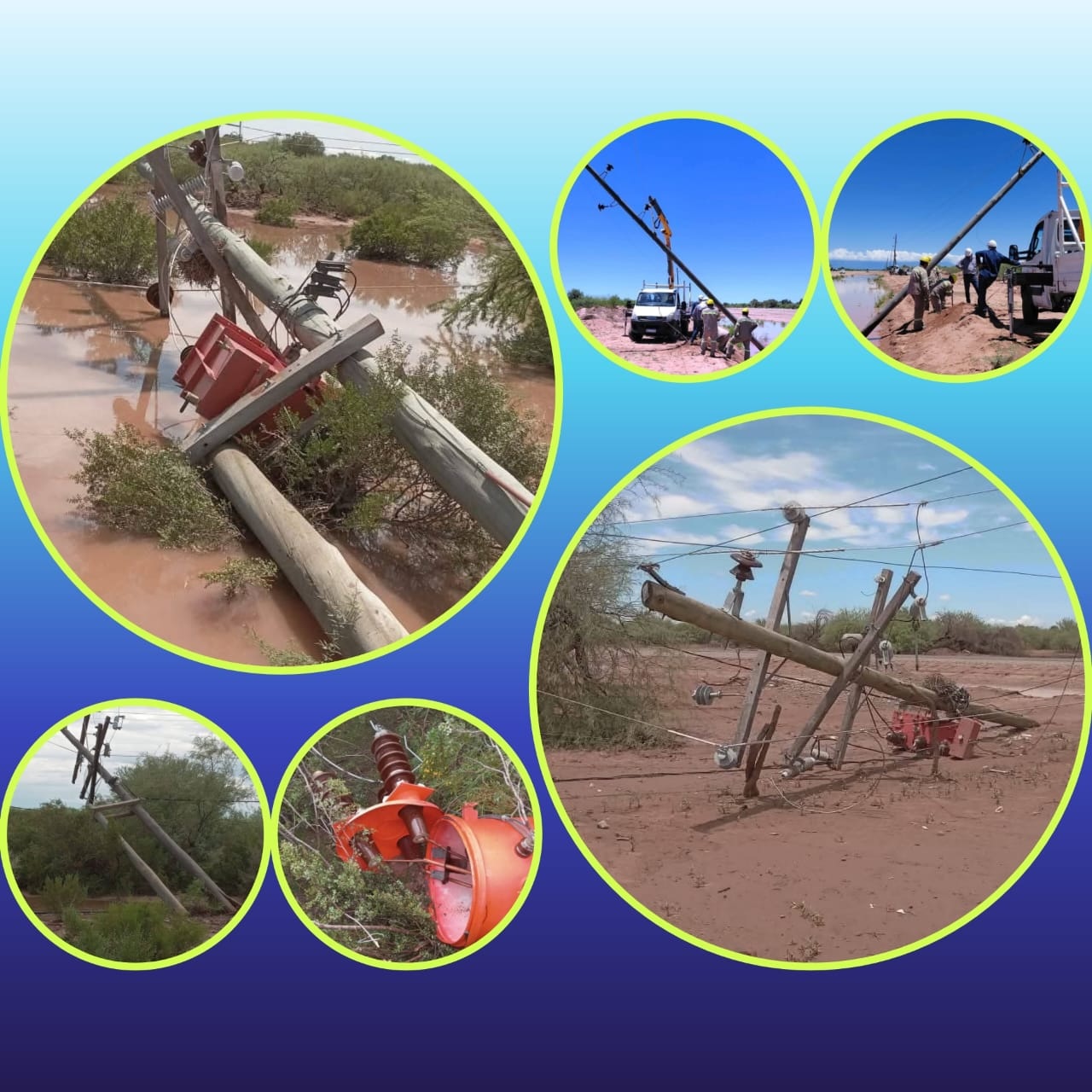 EDELAR INFORMA: Siguen los trabajos de recuperación del servicio eléctrico en la zona de Ruta 6 